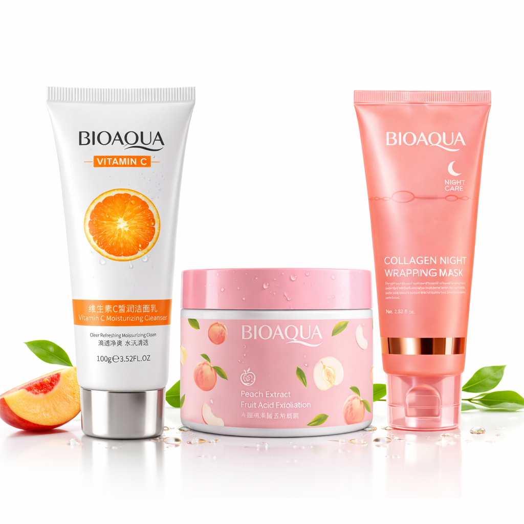 Kit BioAqua Glow Frutado - Pele de seda.
