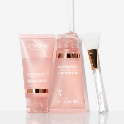 Máscara Facial BioAqua Com Colágeno Para Noite