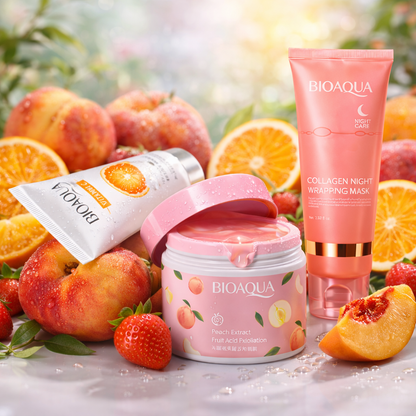 Kit BioAqua Glow Frutado - Pele de seda.