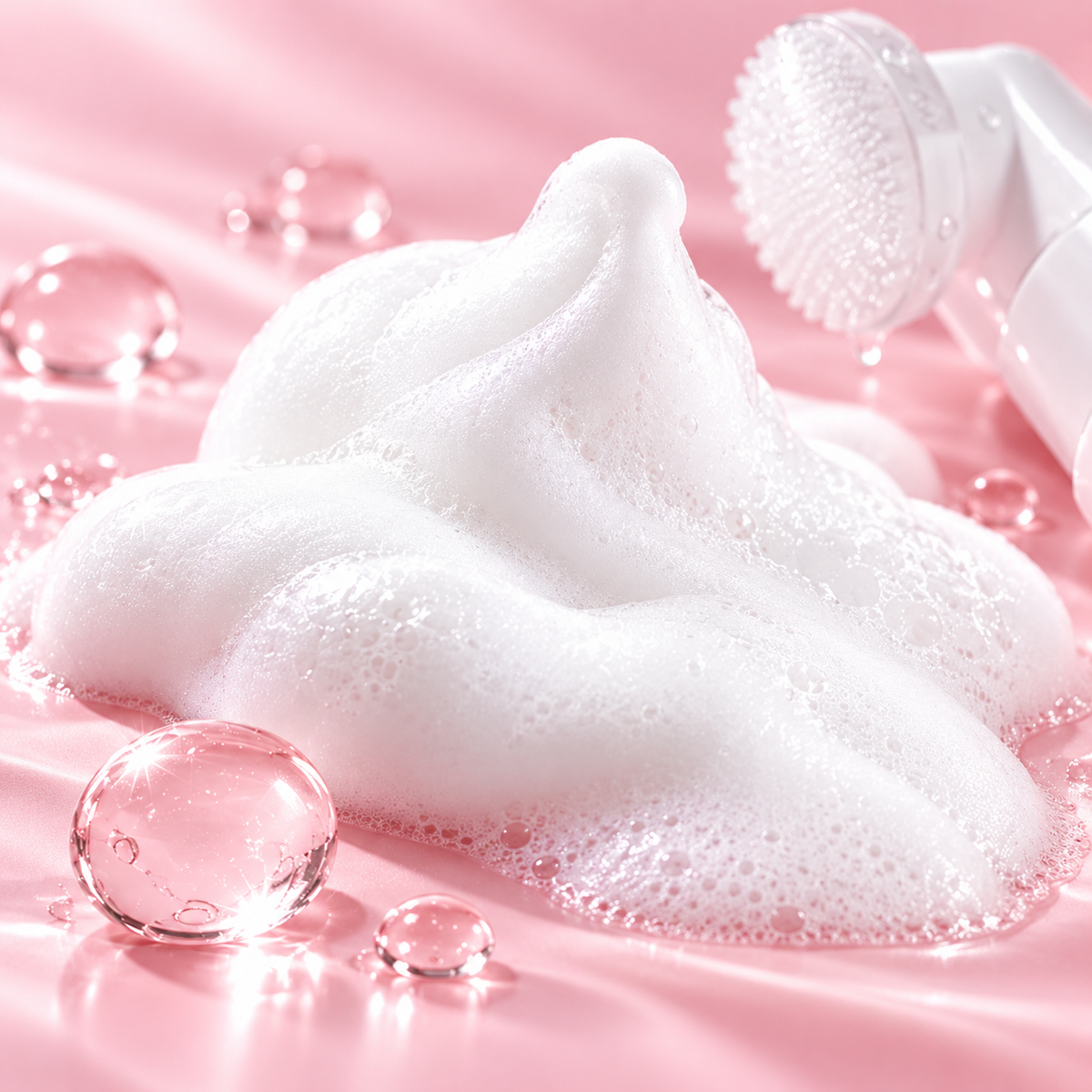 Textura da espuma facial