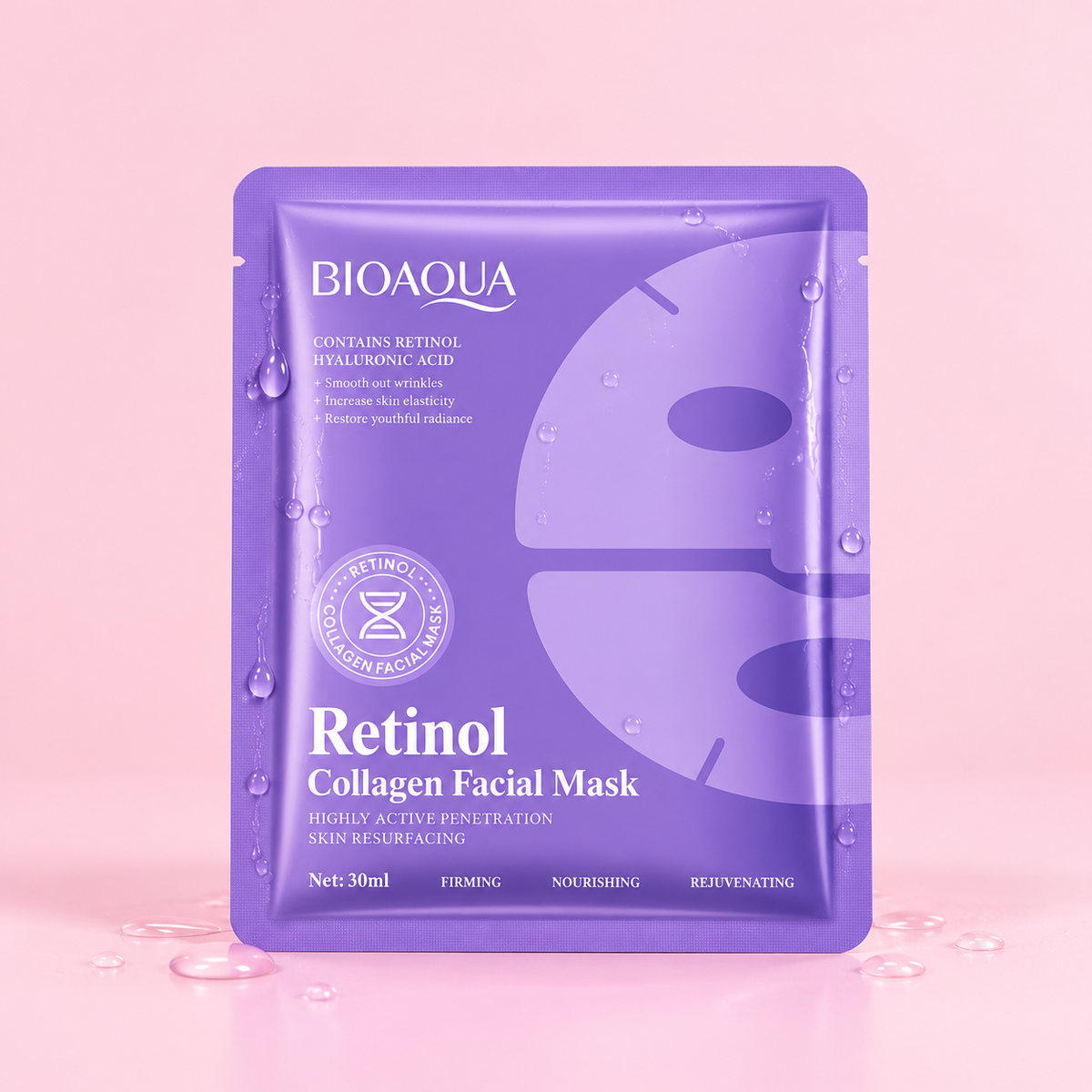 Máscara Facial Retinol e Colágeno BioAqua