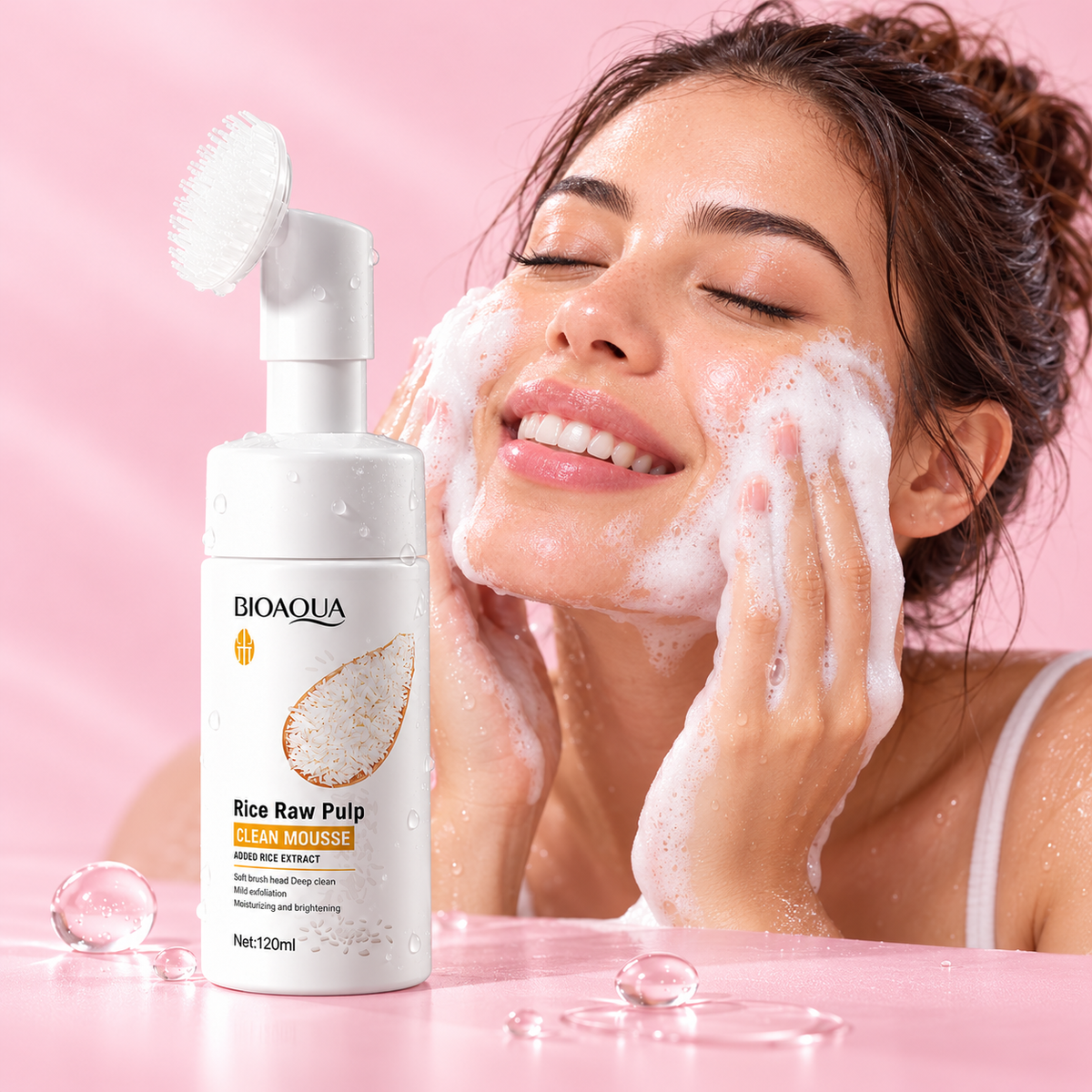 Modo de uso da espuma facial