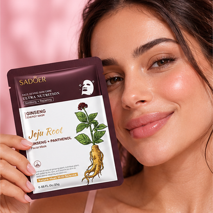 Máscara facial em uso
