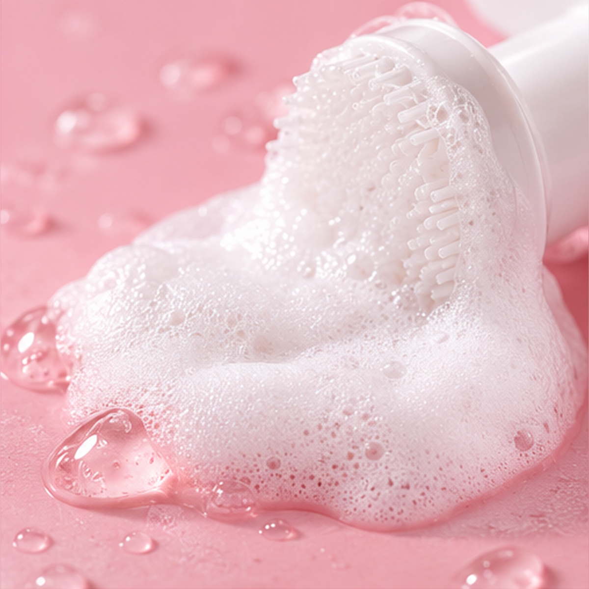 Textura da espuma facial