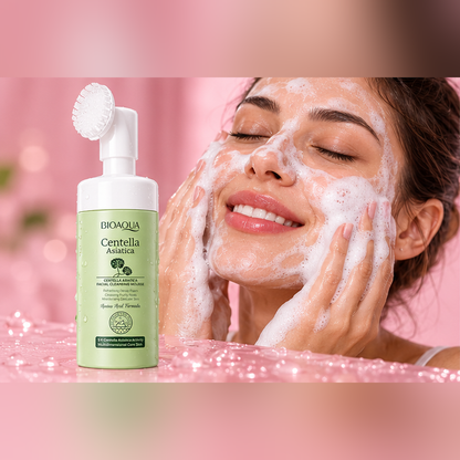 Modo de uso da espuma facial