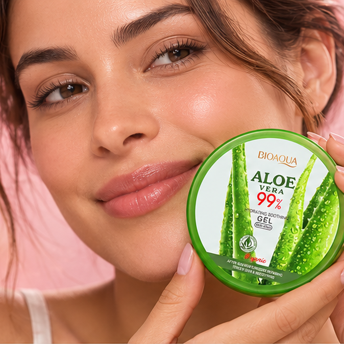 Gel de aloe vera em uso