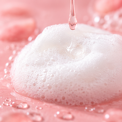 Textura da espuma facial