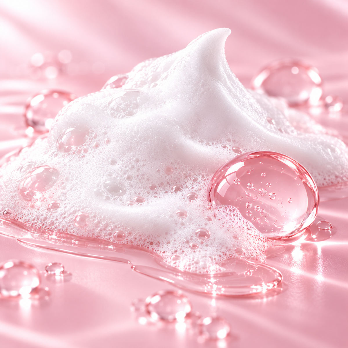 Textura da espuma facial