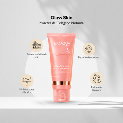 Máscara Facial BioAqua Com Colágeno Para Noite